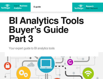 E-guide BI Analytics Tools Buyer’s Guide Part 3