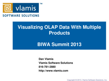 Visualizing OLAP Data With Multiple Products BIWA Summit 
