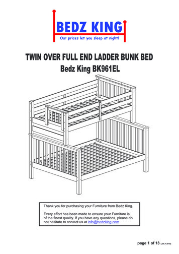 Bedz King Assembly Instructions BK961EL Twin Over Full .