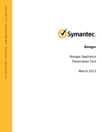 Security Assessment: Bomgar Appliance Penetration Test .