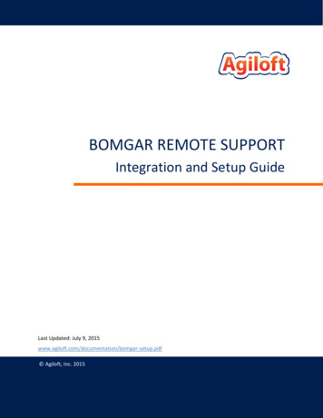 Integration And Setup Guide - Agiloft