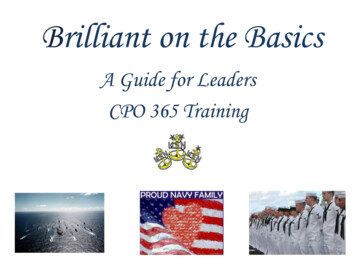 A Guide For Leaders CPO 365 Training - 365 Chief