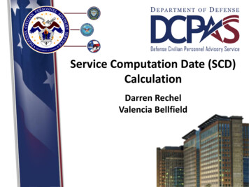 Service Computation Date (SCD) Calculation
