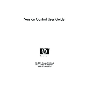 Version Control User Guide - H10032.www1.hp 