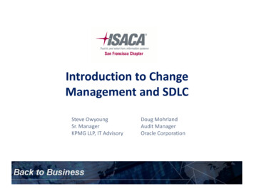 Introduction To Change Management And SDLC