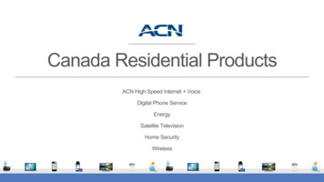Canada Residential Products - ACN Compass Canada