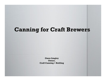 Owen Lingley Owner, Craft Canning Bottling