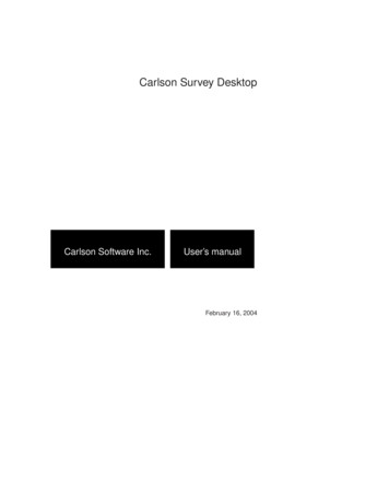 Carlson Survey Desktop - Carlson Software