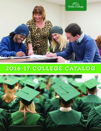 2016-17 College Catalog2016-17 College Catalog - Delta