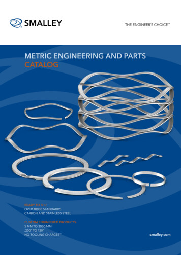 METRIC ENGINEERING AND PARTS CATALOG