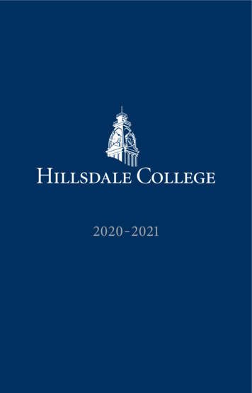 2020- 2021 - Hillsdale College