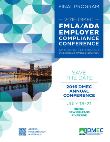 2016 DMEC FMLA/ADA EMPLOYER