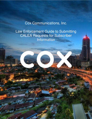 Cox Communications, Inc. Law Enforcement Guide To .