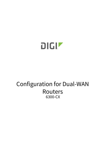 Configuration For Dual-WAN Routers