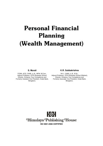 Personal Financial Planning (Wealth Management)