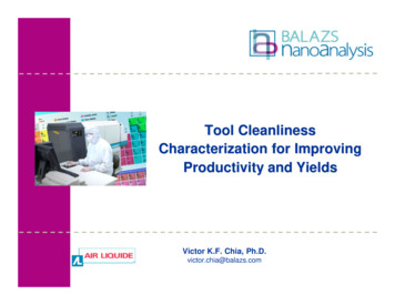 Tool Cleanliness Characterization For Improving .