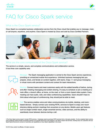 FAQ For Cisco Spark Service - Messaging