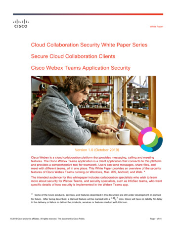 Cloud Collaboration Security White Paper Series - Cisco .
