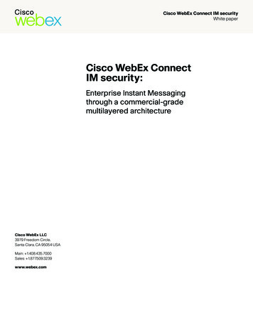 Cisco WebEx Connect Security White Paper