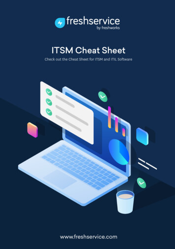 ITSM Cheat Sheet - Freshworks