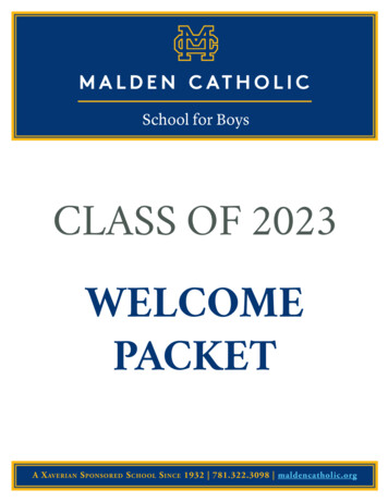 CLASS OF 2023 - Malden Catholic