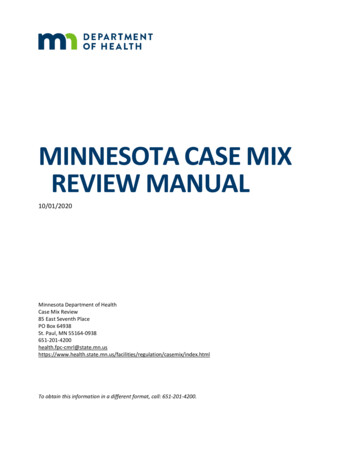 Minnesota Case Mix Review Manual 2020