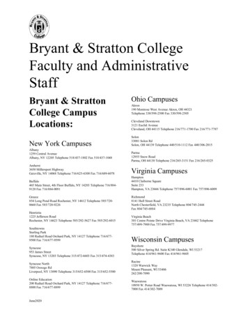 Bryant & Stratton College Faculty And Administrative Staff