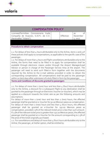 COMPENSATION POLICY - Volaris. Travel Info