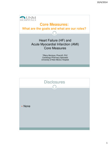 Core Measures: What Are The Goals And What Are Our Roles?