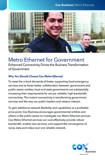 Metro Ethernet For Government - Cox