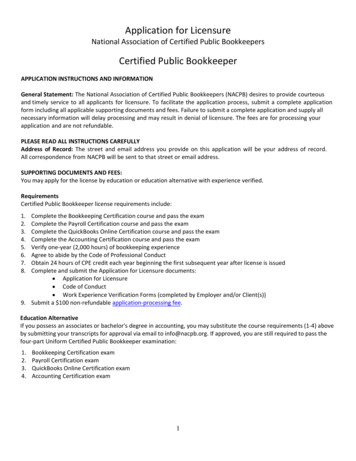 Certified Public Bookkeeper - NACPB