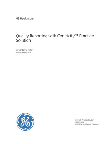 Quality Reporting With Centricity Practice Solution