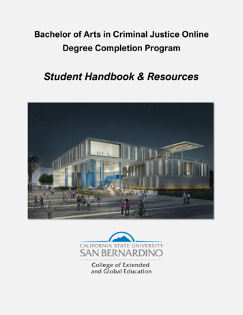 Bachelor Of Arts In Criminal Justice Online Degree . - CSUSB