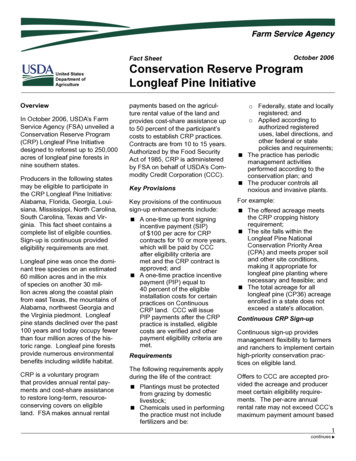Conservation Reserve Program Longleaf Pine Initiative