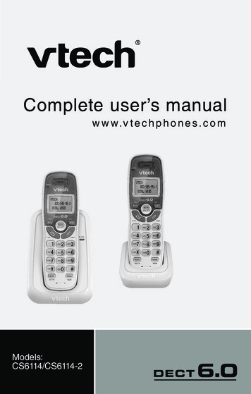 Complete User’s Manual - VTech Phones USA
