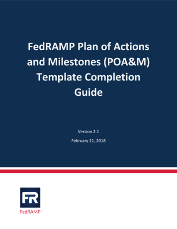 FedRAMP Plan Of Actions And Milestones (POA&M) Template .