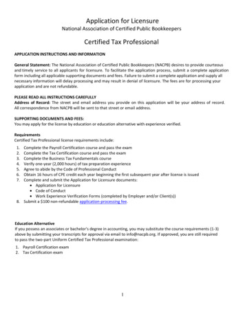 Certified Tax Professional - NACPB