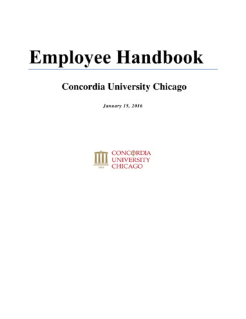 Employee Handbook - Concordia University Chicago