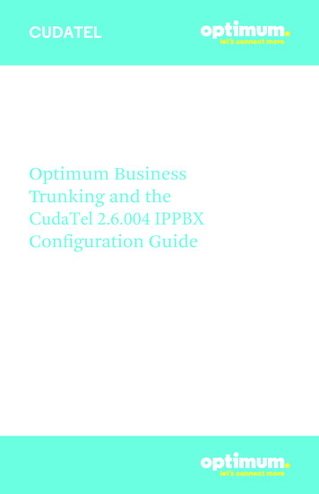 Optimum Business Trunking And The CudaTel 2.6.004 IPPBX