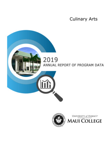 Culinary Arts - University Of Hawaiʻi Maui College