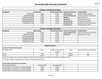 Currently Sold Annuity Contracts - Edward Jones