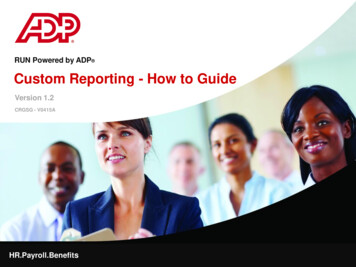 RUN Powered By ADP Custom Reporting - How To Guide