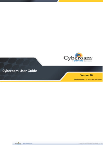 Cyberoam User Guide - Sophos