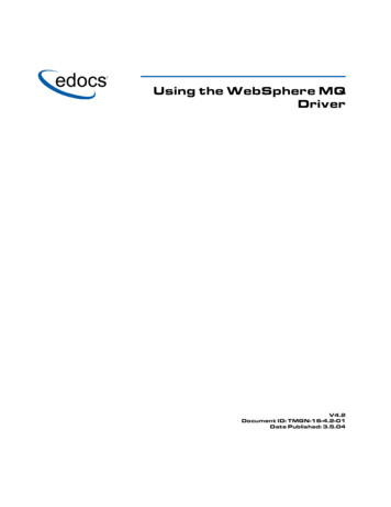 Using The WebSphere MQ Driver - Oracle Help Center