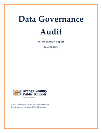 Data Governance Audit - Orange County Public Schools