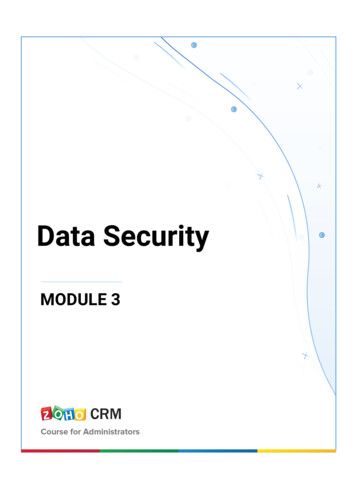 Data Security - Zoho CRM