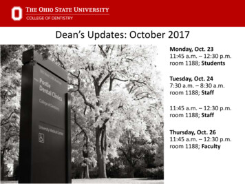 Dean’s Updates: October 2017 - Ohio State University