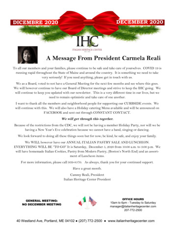 A Message From President Carmela Reali