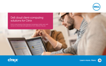 Dell Cloud Client Computing Solutions For Citrix