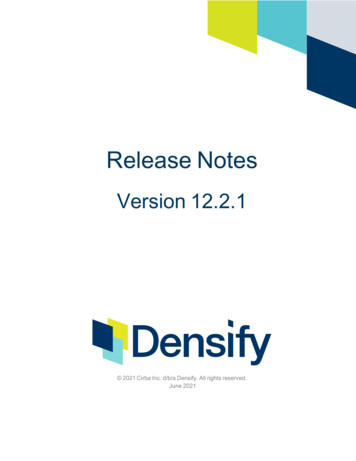Release Notes - Densify